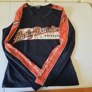 Ladies Harley Davidson Long Sleeved Shirt Size S Vintage